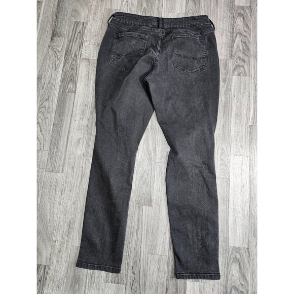 Decree Jeans Womens 13 Black Super Skinny Charcoal Wash Distressed Denim - Picture 2 of 13